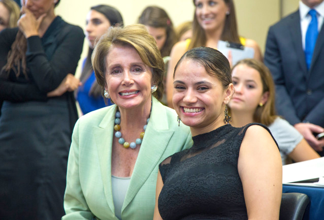 T Ortiz with Speaker Nancy Pelosi