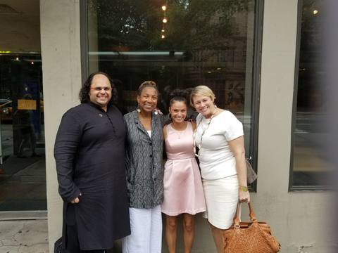 T at an advocacy event in New York